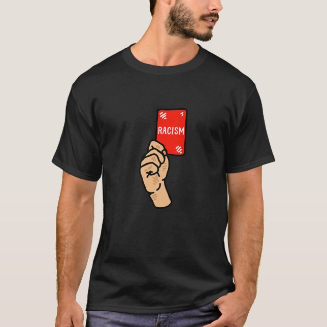 Röda kort mot rasism Fotboll T Shirt (Framsida)