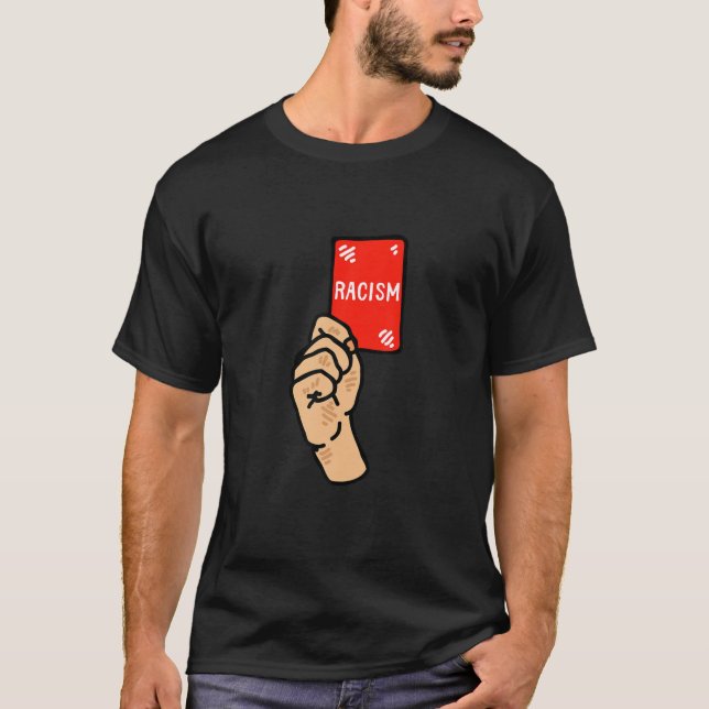 Röda kort mot rasism Fotboll T Shirt (Framsida)