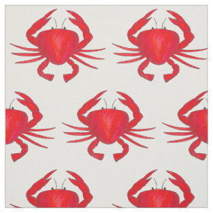 Röda krabbor Maryland Crab Beach Ocean Summer Sea Tyg
