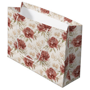 Röda krämfärgade blommor bröllopsdusch