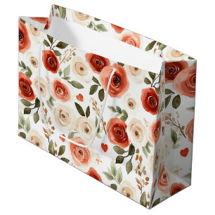 Röda krämhjärtan och blommor bröllopsdusch