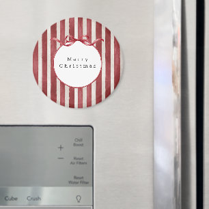 Röda krämränder Bow Jul Magnet