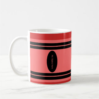 Röda kritor konstmaterial present till lärare kaffemugg