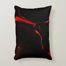 Röda kurvor eller ångor i den mörkaste röda fonden prydnadskudde
