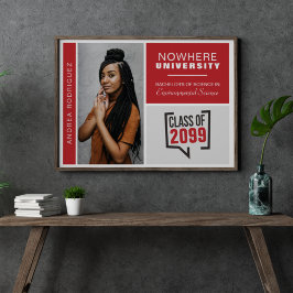 Röda lådor & foto examensaffisch poster