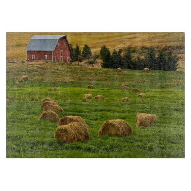Röda ladugården, höbalar, Albion, Palouse område 2 (Framsidan)