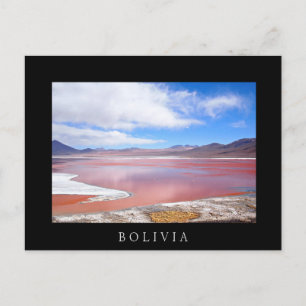 Röda lagunen i Bolivia - vykort för svart text
