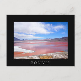 Röda lagunen i Bolivia - vykort för svart text