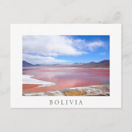 Röda lagunen Laguna Colorada Bolivia, vitt vykort