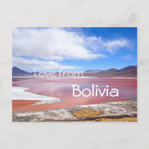 Röda lagunen, Laguna Colorada, Bolivia-vykort Vykort