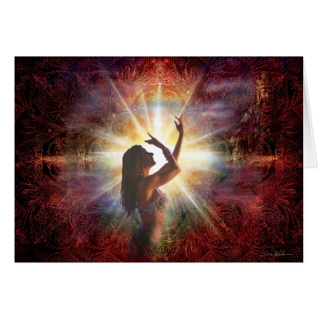 Röda Lalita Hälsningskort (Framsidan Horizontal)