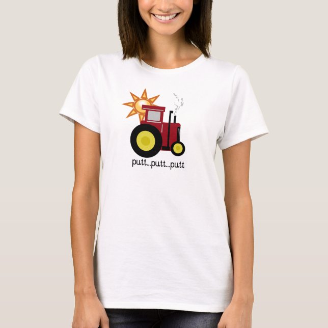 Röda lantgårdtraktorT-tröja och gåvor T-shirt (Framsida)