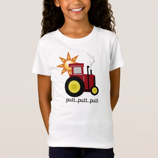 Röda lantgårdtraktorT-tröja och gåvor Tee Shirt (Framsida)