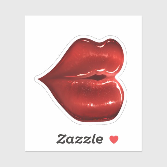 Röda läppar dekal scrapbook ljus dekoration (Ark)