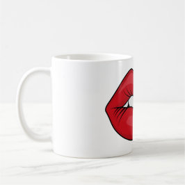 Röda läppar kaffemugg