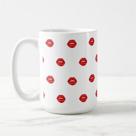röda läppar kaffemugg