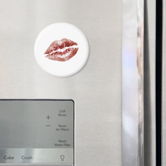 Röda läppar Kyss XOXO  Magnet (In Situ (Fridge))