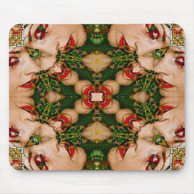 Röda läppar Mandala Musmatta (Framsidan)