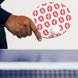 Röda Läppar, Mönster i Läppar, röda läppstift, kys Pingisracket