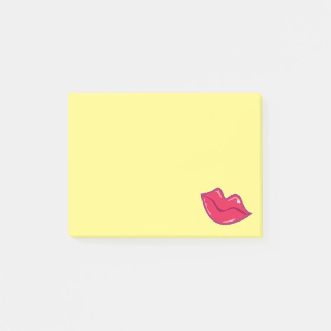 Röda Läpparnas par Post-it Block (Framsida)