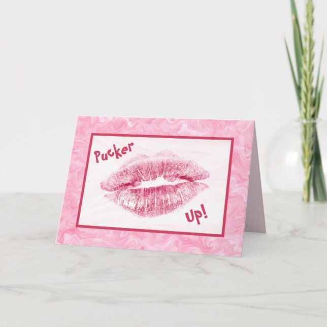 Röda läppstift - Packa upp! Kort (Framsida)
