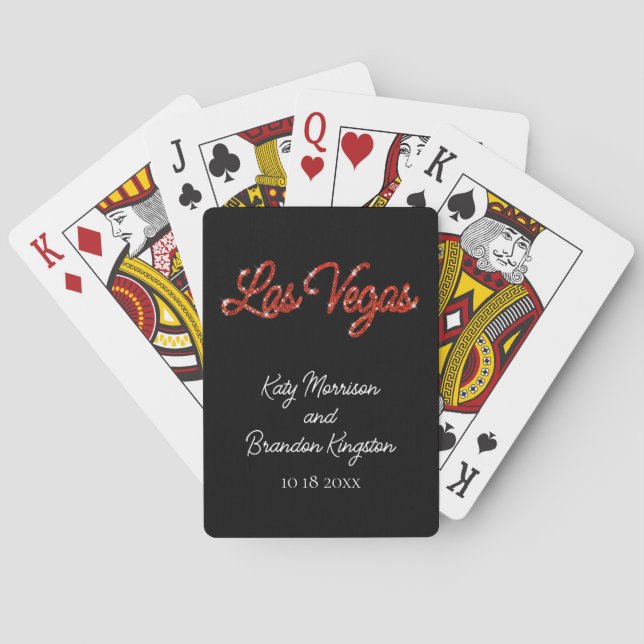 Röda Las Vegas-gnistor Casinokort (Baksidan)