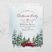 Röda Lastbil Gräs Träd Helgdag jul Lite Party