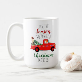 Röda Lastbil och säsongen för att titta på julfilm Kaffemugg