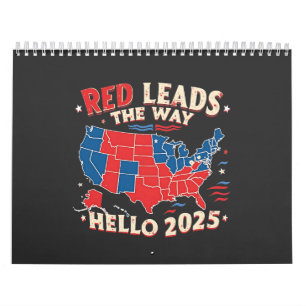 Röda leder Hejen 2025 Ininstallationstrump Kalender