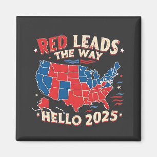Röda leder Hejen 2025 Ininstallationstrump Magnet