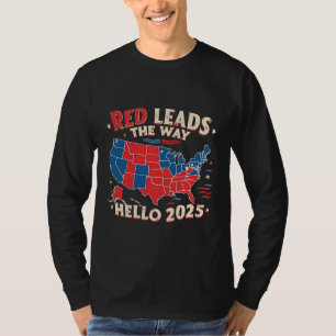 Röda leder Hejen 2025 Ininstallationstrump T Shirt
