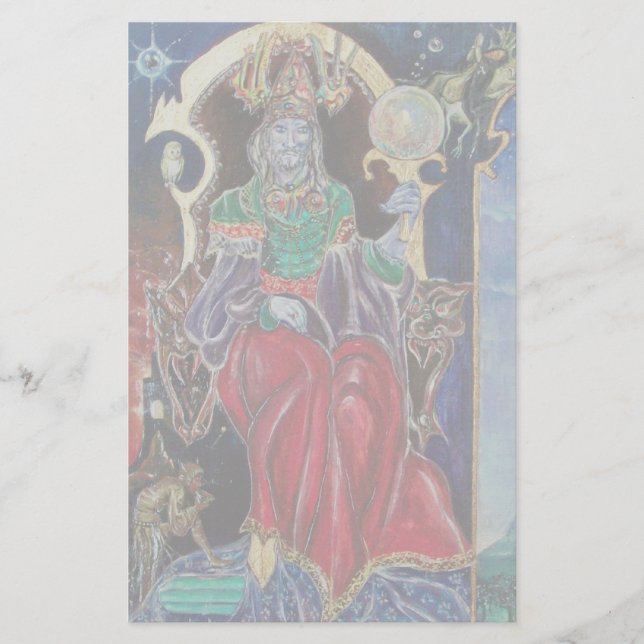 Röda lilablått för NEUROMANCER Brevpapper (Framsida)