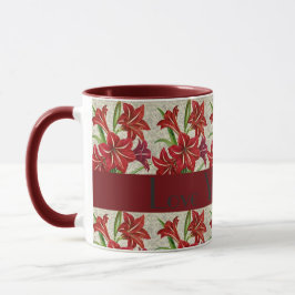 Röda liljor Morsdags kaffemugg