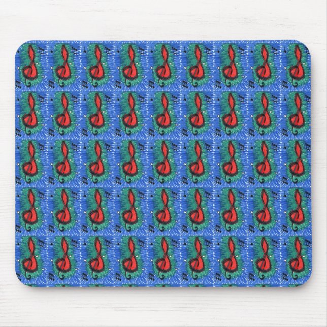 "Röda Ljud", kokt Abstract Design Mousepad Musmatta (Framsidan)