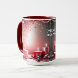Röda ljus - dekorativ jul Helgdag Mugg