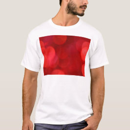 Röda ljuscirklar ur fokus tee shirt