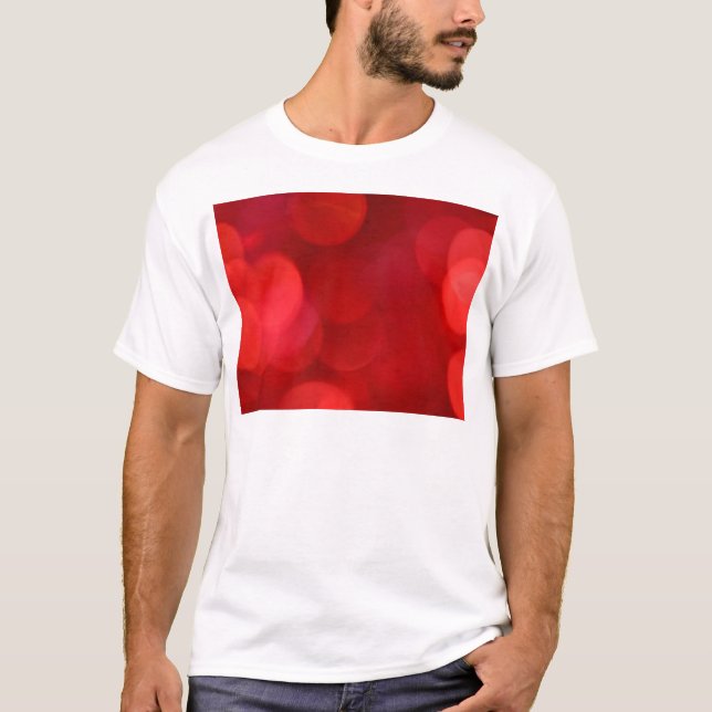Röda ljuscirklar ur fokus tee shirt (Framsida)