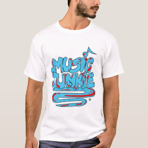 Röda logotypblått t shirt