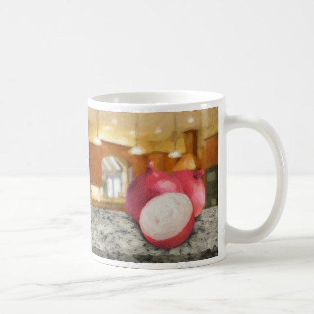 Röda lök kaffemugg (Höger)