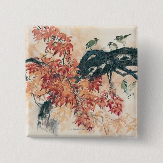 Röda lönnar knapp (Framsida)