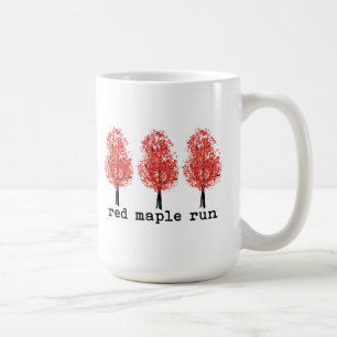 Röda lönnspringamuggar kaffemugg