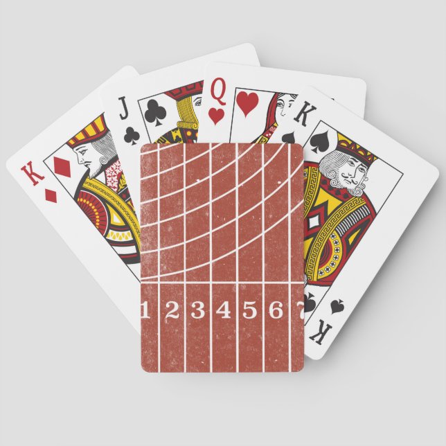 Röda löpkort i Stil, ostressat Casinokort (Baksidan)