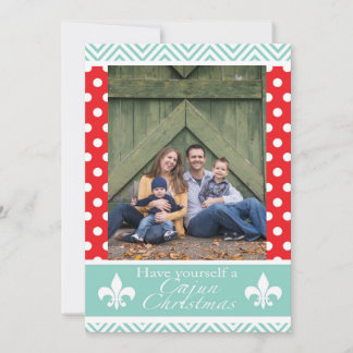 Röda Louisiana Cajun julkort och blått