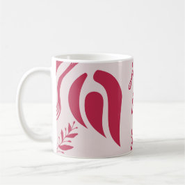 Röda löv och Bara för din text Kaffemugg