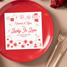 Röda Lucky In Love Tärningar Förlovningsbröllop