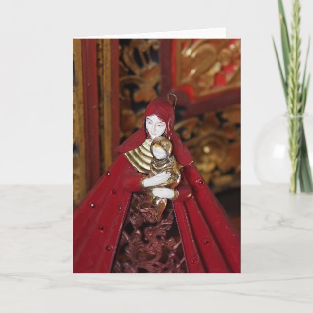 Röda Madonna Helgkort (Framsida)
