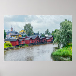 Röda magasinsbyggnader, Borgå, Finland Poster