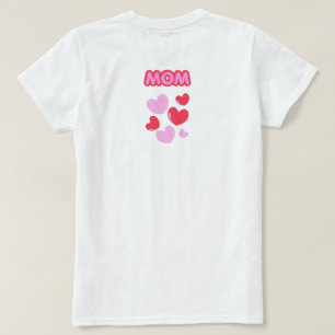 Röda Magenta Hjärtan Mamma VANN DITT HJÄRTA Party T Shirt