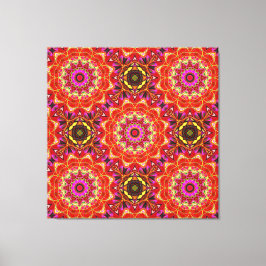 Röda MANDALA Canvastryck