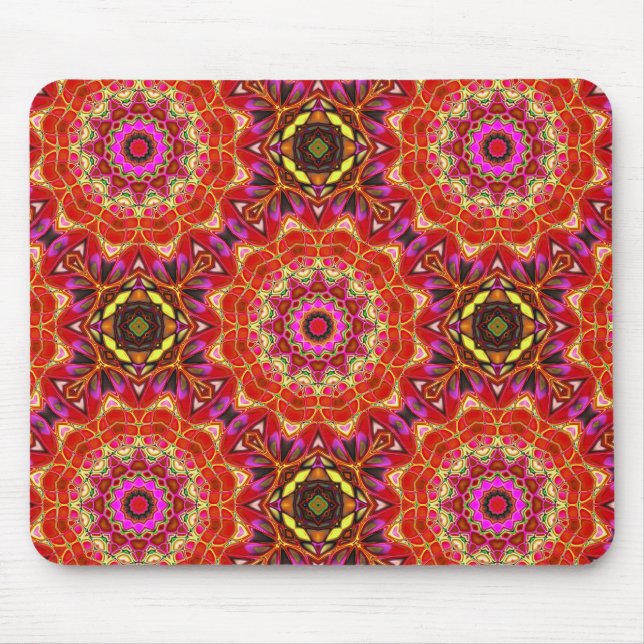 Röda MANDALA  Musmatta (Framsidan)